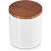 imageLe Creuset Signature Salt Cellar and Storage Canister with Wood Lid 7 oz ShallotWhite