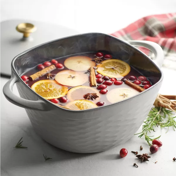 Prisma 7 Qt Enameled Cast Iron Covered Square Dutch Oven 