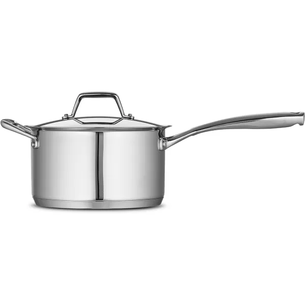 Tramontina 80101/026DS Gourmet Prima Stainless Steel, Induction-Ready, Impact Bonded, Tri-Ply Base Covered Sauce Pan, 4 Quart, Made in Brazil