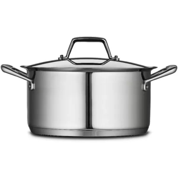 Tramontina 80101/026DS Gourmet Prima Stainless Steel, Induction-Ready, Impact Bonded, Tri-Ply Base Covered Sauce Pan, 4 Quart, Made in Brazil