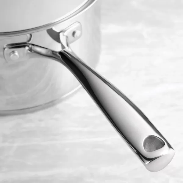 Tramontina 80101/026DS Gourmet Prima Stainless Steel, Induction-Ready, Impact Bonded, Tri-Ply Base Covered Sauce Pan, 4 Quart, Made in Brazil