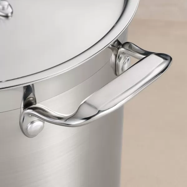 Tramontina Covered Stock Pot Gourmet Stainless Steel 16-Quart, 80120/001DS