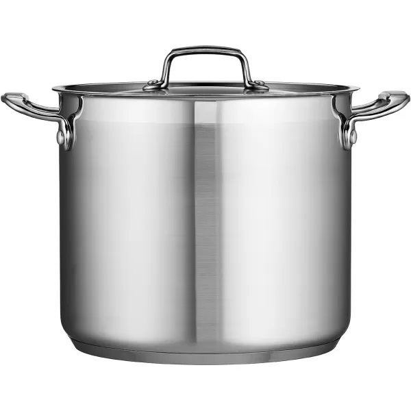 Tramontina Covered Stock Pot Gourmet Stainless Steel 16-Quart, 80120/001DS