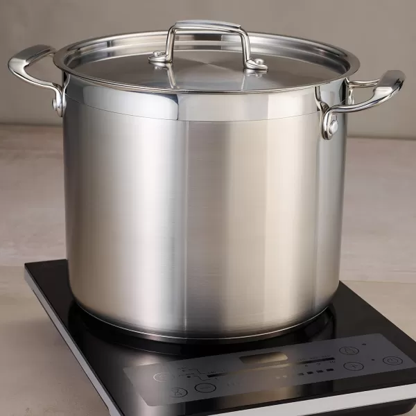 Tramontina Covered Stock Pot Gourmet Stainless Steel 16-Quart, 80120/001DS