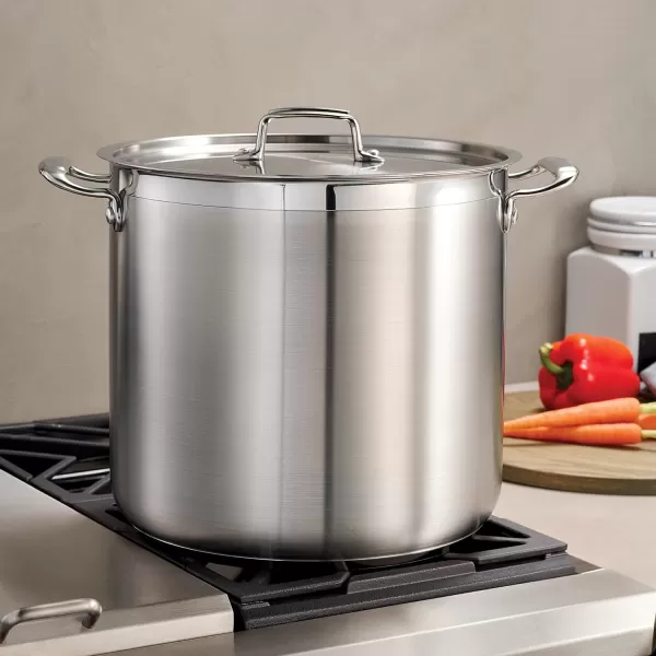 Tramontina Covered Stock Pot Gourmet Stainless Steel 16-Quart, 80120/001DS