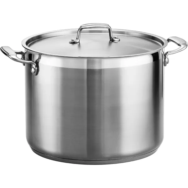 Tramontina Covered Stock Pot Gourmet Stainless Steel 16-Quart, 80120/001DS