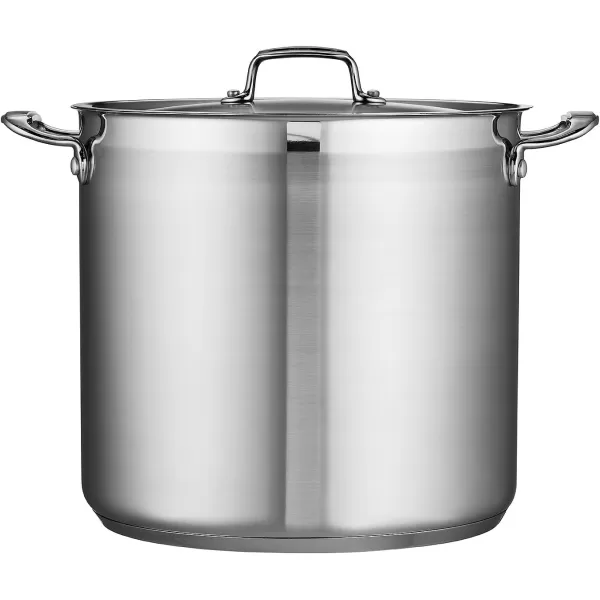 Tramontina Covered Stock Pot Gourmet Stainless Steel 16-Quart, 80120/001DS