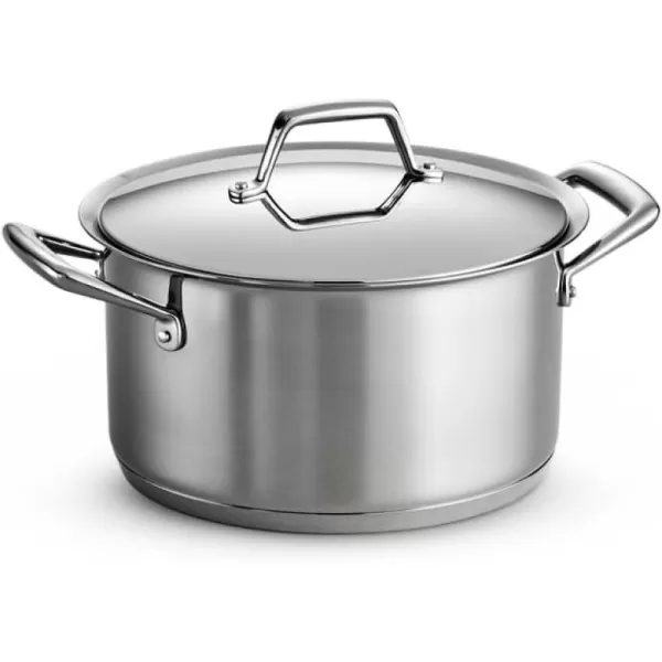 Tramontina 80101/026DS Gourmet Prima Stainless Steel, Induction-Ready, Impact Bonded, Tri-Ply Base Covered Sauce Pan, 4 Quart, Made in Brazil