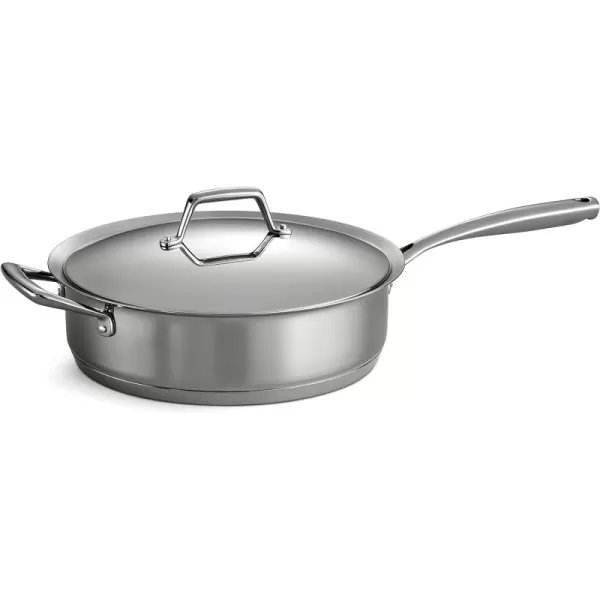Tramontina 80101/026DS Gourmet Prima Stainless Steel, Induction-Ready, Impact Bonded, Tri-Ply Base Covered Sauce Pan, 4 Quart, Made in Brazil