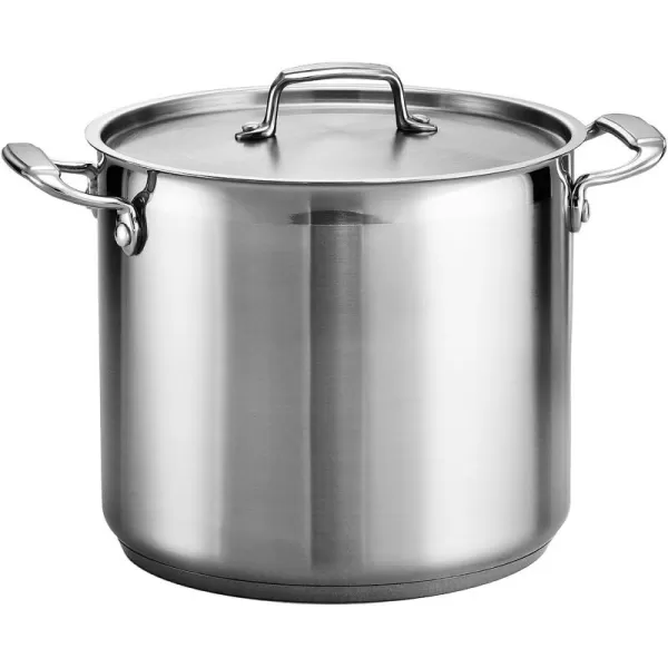 Tramontina Covered Stock Pot Gourmet Stainless Steel 16-Quart, 80120/001DS