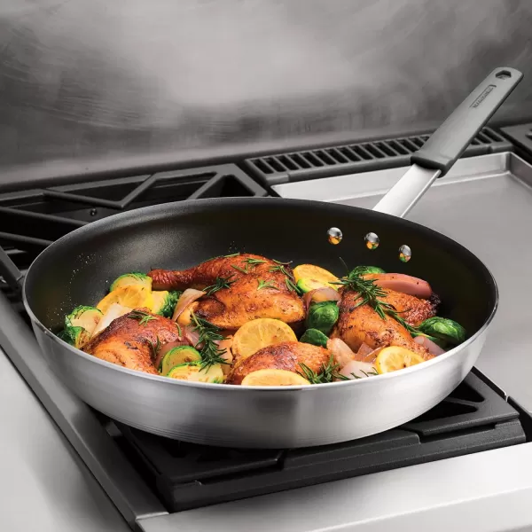 Tramontina Professional Aluminum Nonstick Restaraunt Fry Pan, 8", Gray Handle, 80114/037DS