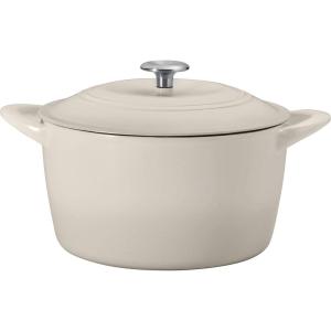 imageTramontina 7 Qt Enameled Cast Iron Covered Tall Round Dutch Oven Basil  80131360DSLatte
