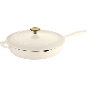 imageTramontina Enameled Cast Iron Covered Skillet Gradated Cobalt 12Inch 80131068DSLatte