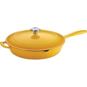 imageTramontina Enameled Cast Iron Covered Skillet Gradated Cobalt 12Inch 80131068DSSunrise