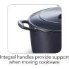 imageTramontina Dutch Oven Cast Iron 55 Qt Latte with Gold Stainless Steel Knob 80131085DSDark Blue