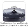 imageTramontina Dutch Oven Cast Iron 55 Qt Latte with Gold Stainless Steel Knob 80131085DSDark Blue