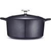 imageTramontina Dutch Oven Cast Iron 55 Qt Latte with Gold Stainless Steel Knob 80131085DSDark Blue