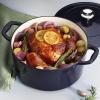 imageTramontina Dutch Oven Cast Iron 55 Qt Latte with Gold Stainless Steel Knob 80131085DSDark Blue