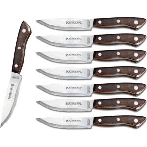 imageTramontina Steak Knife Set Stainless Steel 8Piece Dark Walnut 80000545DS