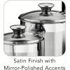 imageTramontina 80204527DS Gourmet Stainless Steel Canister and Scoops Set 8 Piece Made in Brazil8 Piece Stainless Steel Canister  Scoops Set