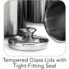 imageTramontina 80204527DS Gourmet Stainless Steel Canister and Scoops Set 8 Piece Made in Brazil8 Piece Stainless Steel Canister  Scoops Set