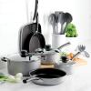 imageTramontina 15 pc Aluminum Nonstick Cookware Set with Utensils  Silver 80143035DSSilver
