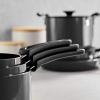 imageTramontina Aluminum Non Stick 6Piece Nesting Sauce Pan Set with Lids  Gray Kitchen Nonstick Cookware Set Dishwasher and Oven SafeGray