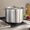 imageTramontina Covered Stock Pot Gourmet Stainless Steel 16Quart 80120001DS16 Qt