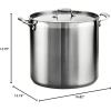 imageTramontina Covered Stock Pot Gourmet Stainless Steel 16Quart 80120001DS24 Qt