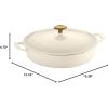 imageTramontina Enameled Cast Iron Dutch Oven Pot with Lid Round 55quart BlueLatte