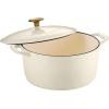 imageTramontina Enameled Cast Iron Dutch Oven Pot with Lid Round 55quart BlueLatte