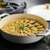 imageTramontina Enameled Cast Iron Dutch Oven Pot with Lid Round 55quart BlueLatte