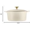 imageTramontina Enameled Cast Iron Dutch Oven Pot with Lid Round 55quart BlueLatte