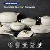 imageTramontina Enameled Cast Iron Dutch Oven Pot with Lid Round 55quart BlueLatte