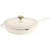 imageTramontina Enameled Cast Iron Dutch Oven Pot with Lid Round 55quart BlueLatte