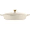 imageTramontina Enameled Cast Iron Dutch Oven Pot with Lid Round 55quart BlueLatte