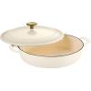 imageTramontina Enameled Cast Iron Dutch Oven Pot with Lid Round 55quart BlueLatte