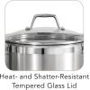 imageTramontina Lock ampamp Drain Pasta Cooker Pot with Strainer Lid 188 Stainless Steel 8 Qt 80120509DS