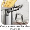 imageTramontina Lock ampamp Drain Pasta Cooker Pot with Strainer Lid 188 Stainless Steel 8 Qt 80120509DS