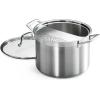 imageTramontina Lock ampamp Drain Pasta Cooker Pot with Strainer Lid 188 Stainless Steel 8 Qt 80120509DS