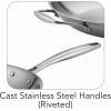imageTramontina TriPly Clad Stainless Steel 8Quart Stock Pot with Lid InductionReady Pasta Pot DishwasherSafe NSFCertified Made in BrazilFRY PAN