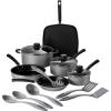 imageTramontina 15 pc Aluminum Nonstick Cookware Set with Utensils  Silver 80143035DSSilver