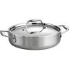 imageTramontina TriPly Clad Stainless Steel 8Quart Stock Pot with Lid InductionReady Pasta Pot DishwasherSafe NSFCertified Made in BrazilBRAISER