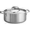 imageTramontina TriPly Clad Stainless Steel 8Quart Stock Pot with Lid InductionReady Pasta Pot DishwasherSafe NSFCertified Made in BrazilDUTCH OVEN