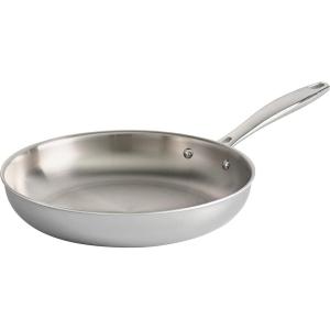 imageTramontina TriPly Clad Stainless Steel 8Quart Stock Pot with Lid InductionReady Pasta Pot DishwasherSafe NSFCertified Made in BrazilFRY PAN