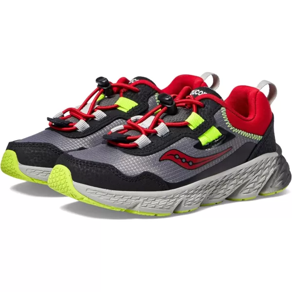 imageSaucony Boys Wind Shield 30 Little KidBig KidGreyRedCitron