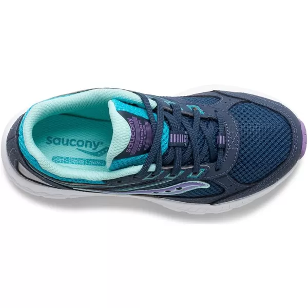 imageSaucony Kids Girls Cohesion 14 LTT Running Sneakers Shoes  SilverNavyTurqPurple