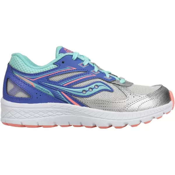 imageSaucony Kids Girls Cohesion 14 LTT Running Sneakers Shoes  SilverSilver