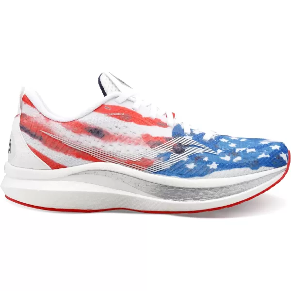 imageSaucony Mens Endorphin Speed 2 Running ShoeRedWhiteBlue