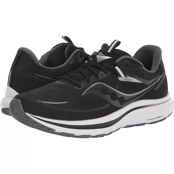 imageSaucony Mens Omni 21 Running ShoeBlackWhite